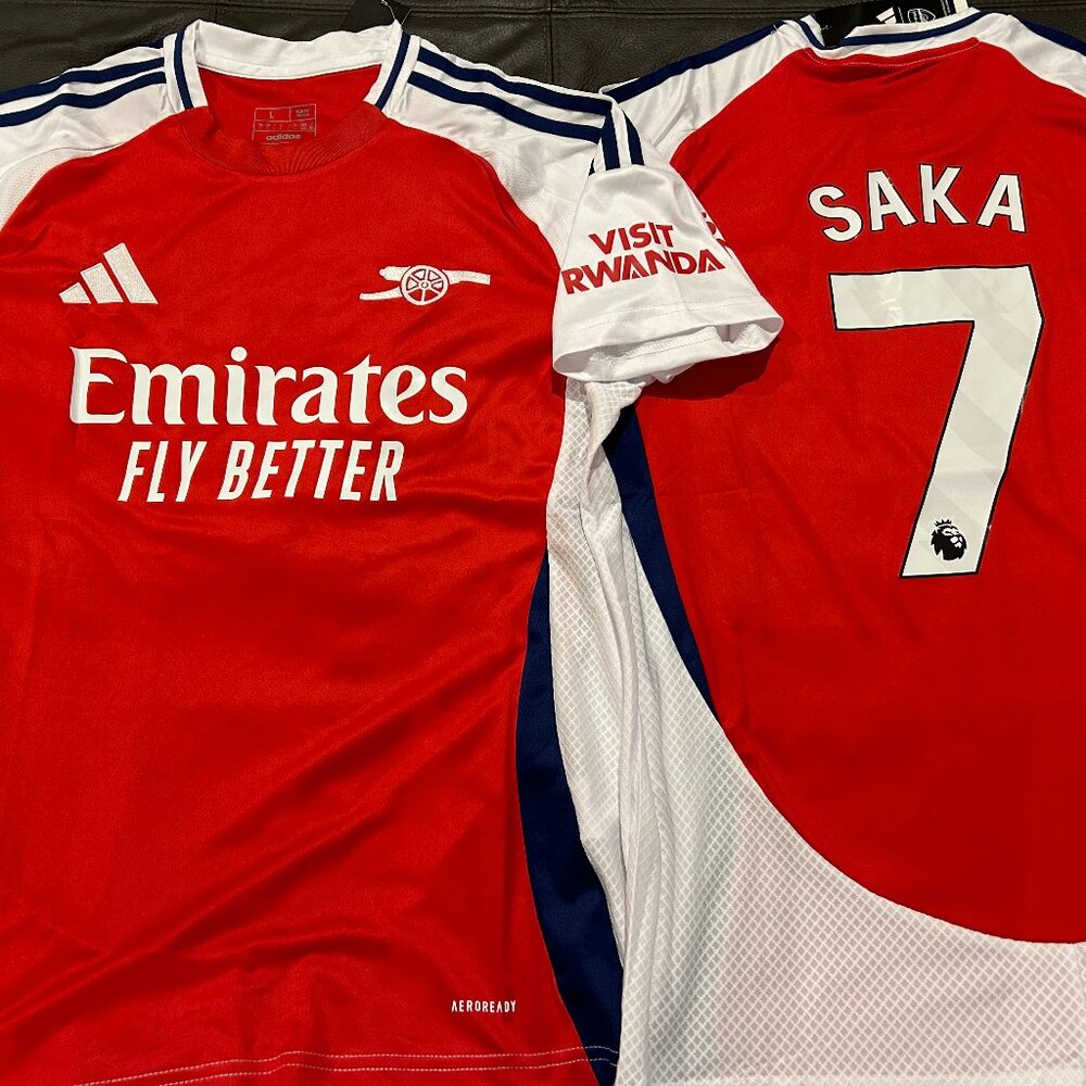 Adidas English Premier ARSENAL FC BUKAYO SAKA Men's JERSEY Sz M,L,XL,2X NWT